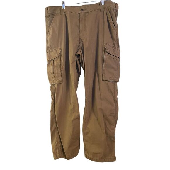 Carhartt Force Tappen Mens Tan Relaxed Fit Cargo Trouser Pants Size 40x30 - Picture 1 of 12